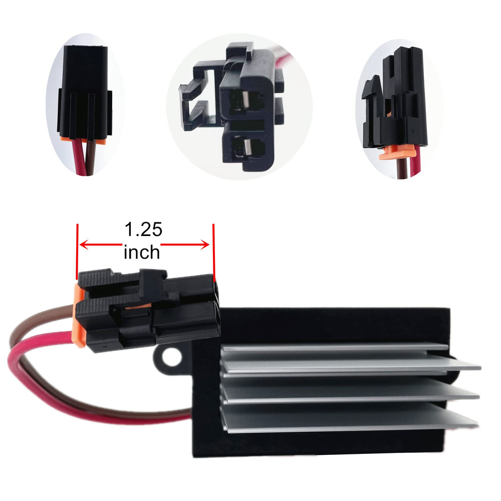 LDCRE resistor installed in blower assembly demonstrating direct replacement fit