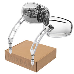 LDJXDADI front view chrome mirror showing polished finish and clean lines for upgraded style