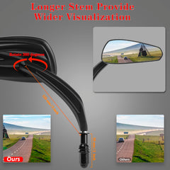 LDJXDADI mirror glass close-up highlighting clear white-transparent lens for better sightlines