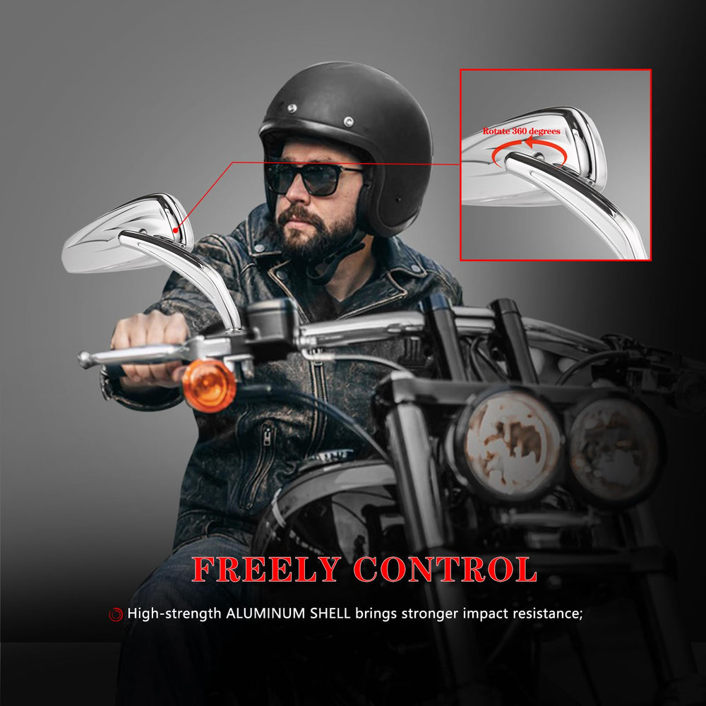 LDJXDADI mirror on cruiser in street scene enhancing visibility and polished appearance