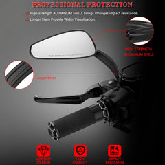 LDJXDADI side profile showing long-pole design that moves mirror outward for wider view