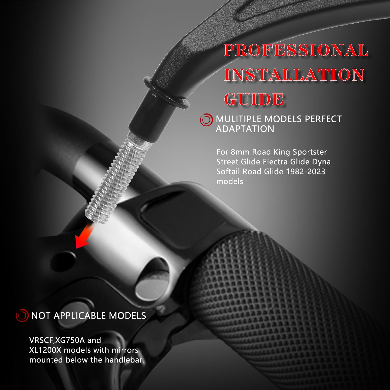 LDJXDADI threaded stem detail showing M8 bolt compatibility and secure mounting