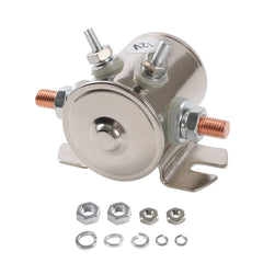 LDMINDA front view nickel-plated solenoid showing durable finish and compact shape for reliable protection