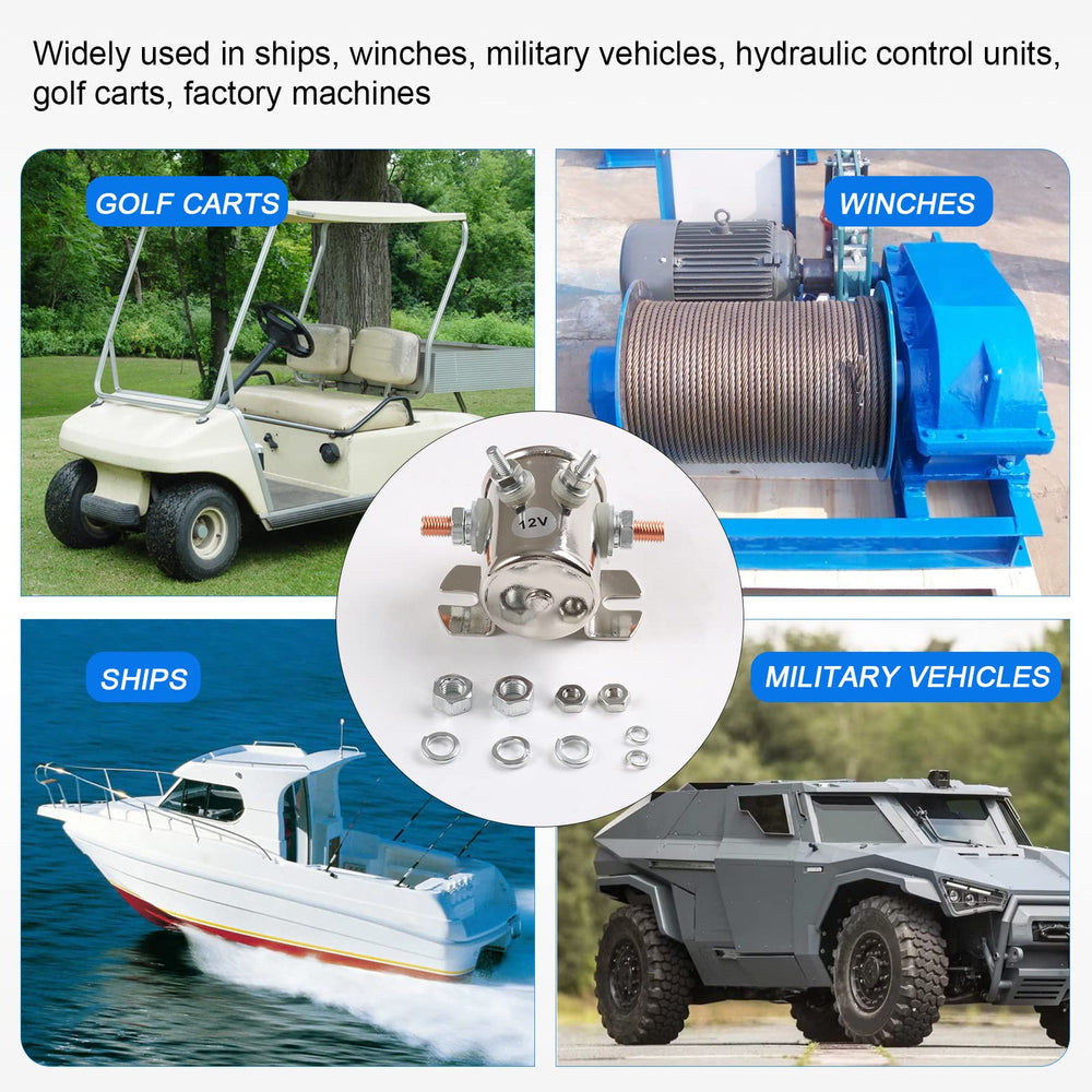 LDMINDA solenoid installed on a golf cart battery demonstrating fit and practical use