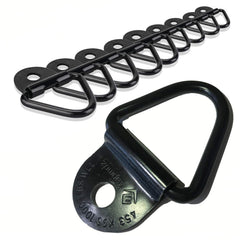 LE KAPMOZ front view of 10-pack V-ring anchors showing compact bolt-on design and durability