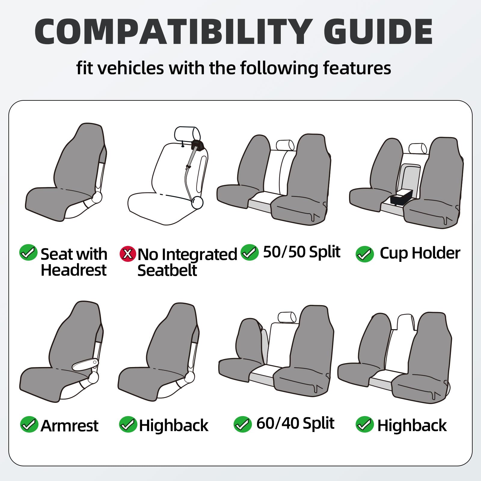 Leader Accessories cover showing size and scale on bucket seat