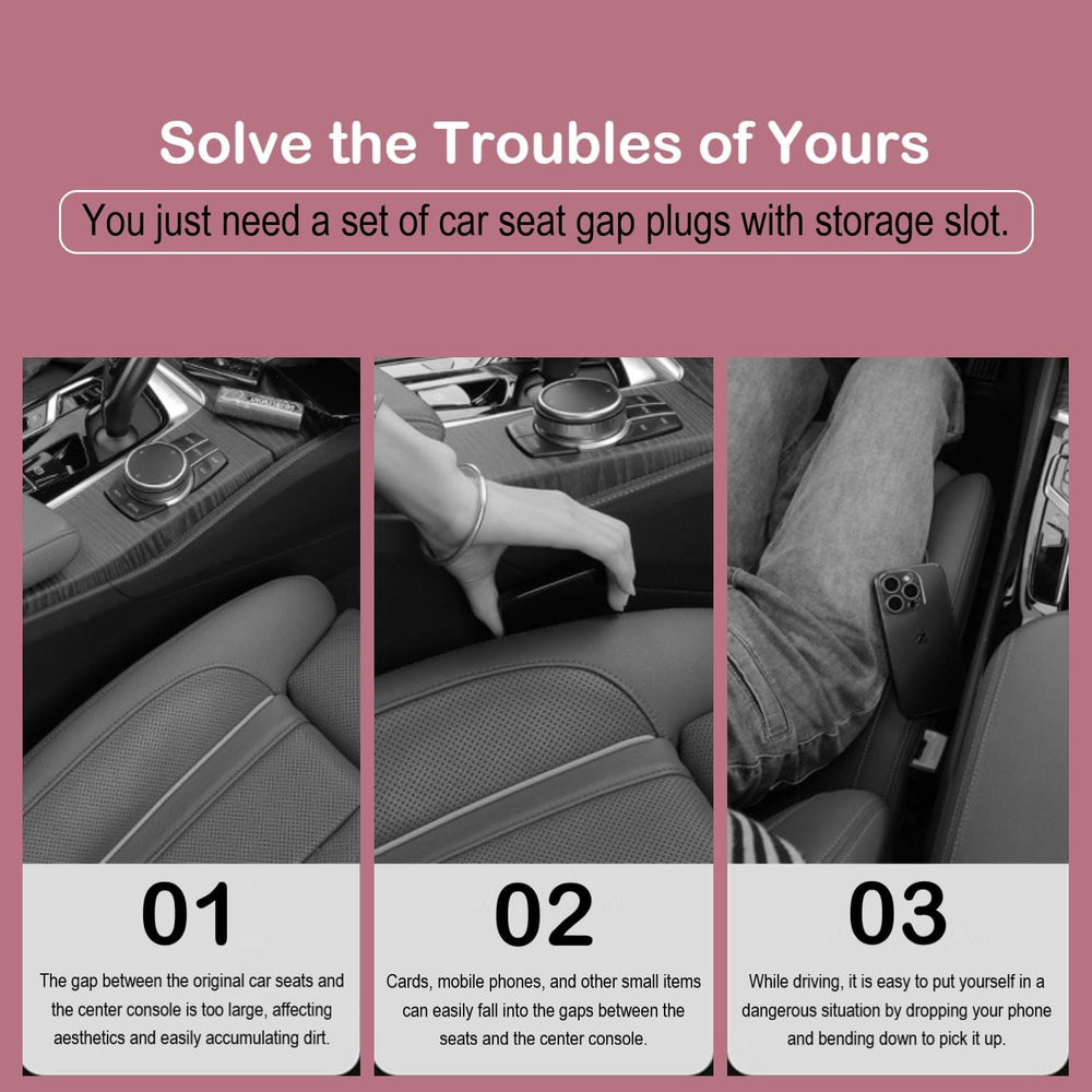 LeaHun lifestyle shot inside car demonstrating clutter-free cabin benefit