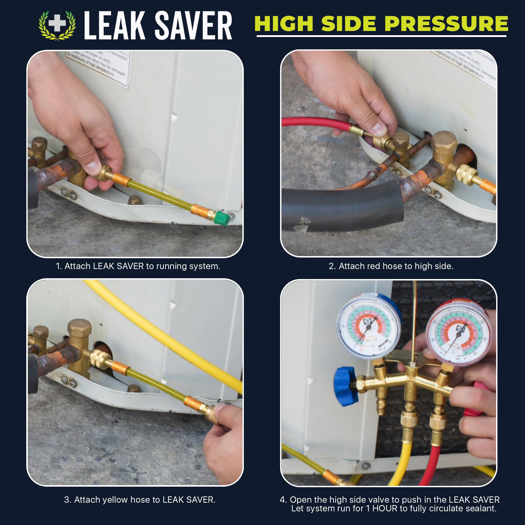 Leak Saver connected to a mini-split adapter demonstrating proper fit