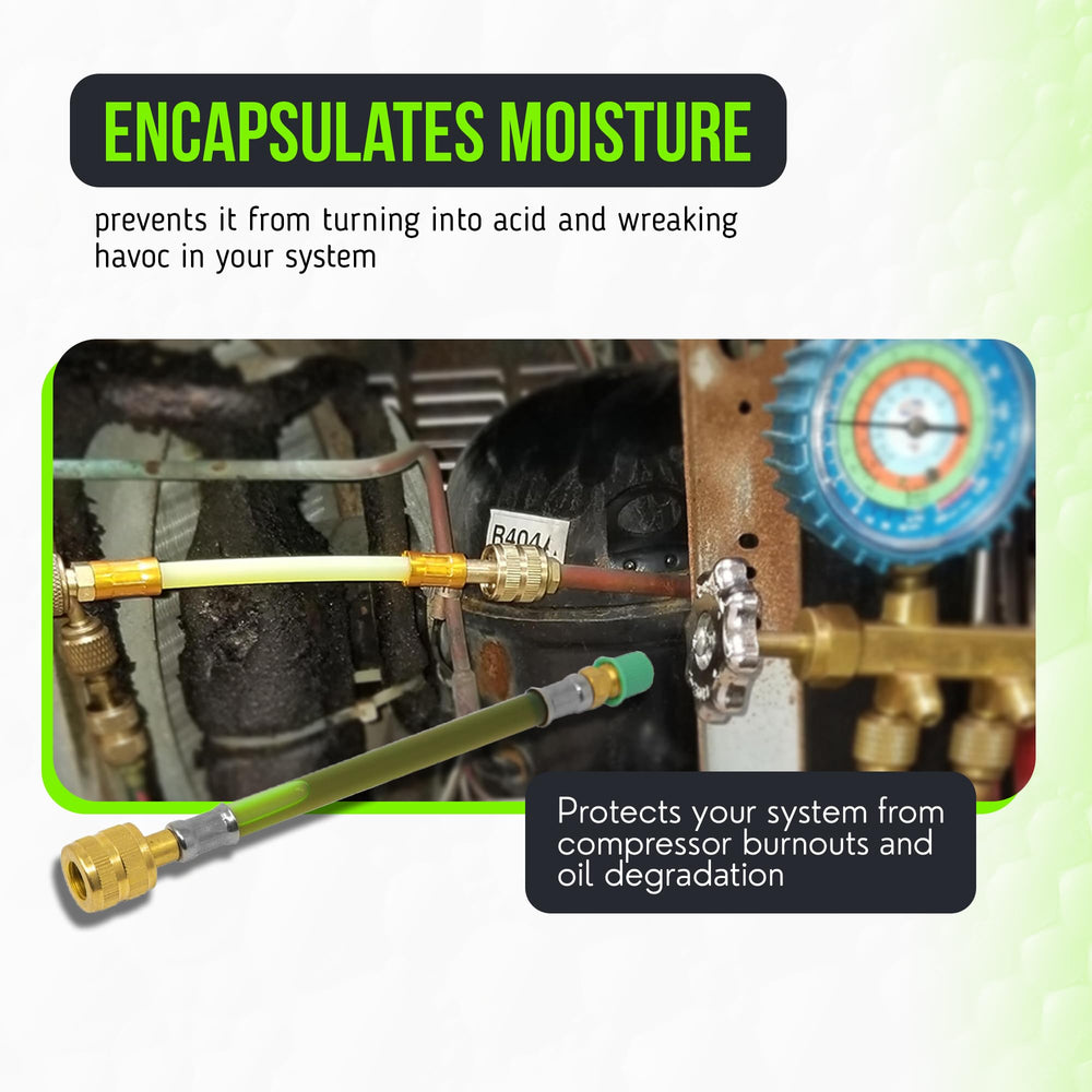Leak Saver with required minisplit adapter demonstrating compatibility