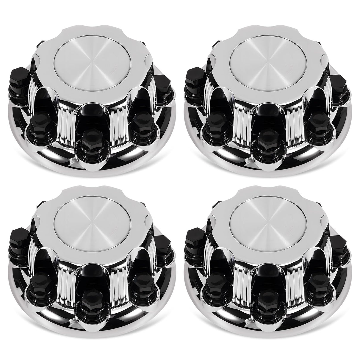 leaptrend front packaging chrome center cap showing polished look and easy replace benefit