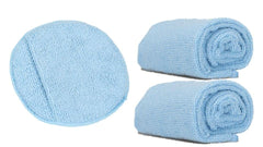 Leather CPR applicator sponge front view showing soft microfiber and benefit even application