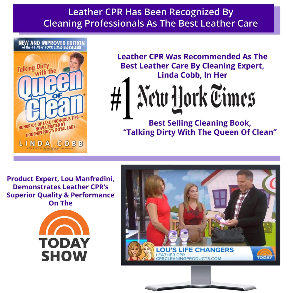 Leather CPR towel held by hand to show scale and benefit large-area coverage