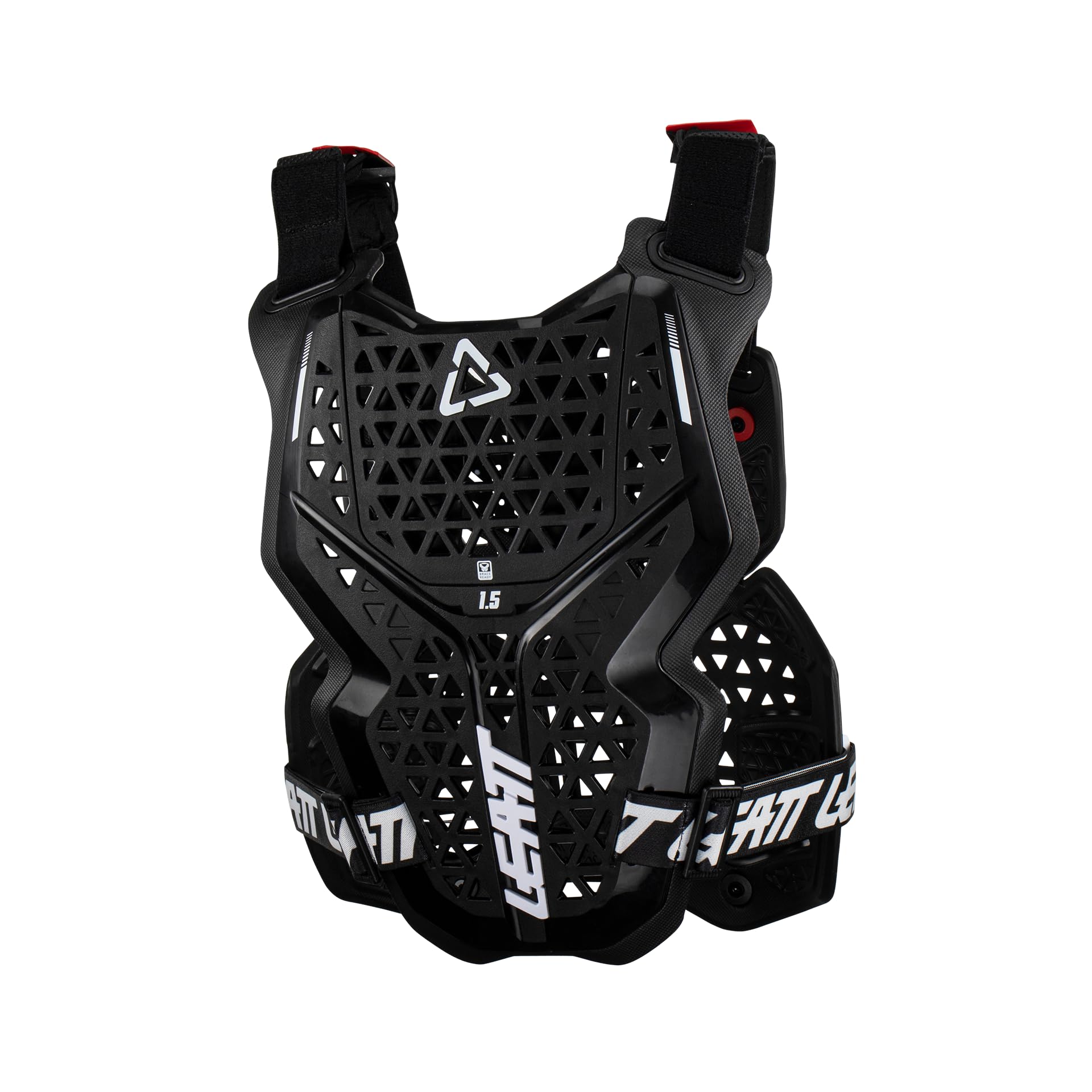 Leatt chest protector 1.5 worn over a jersey demonstrating low-profile comfort