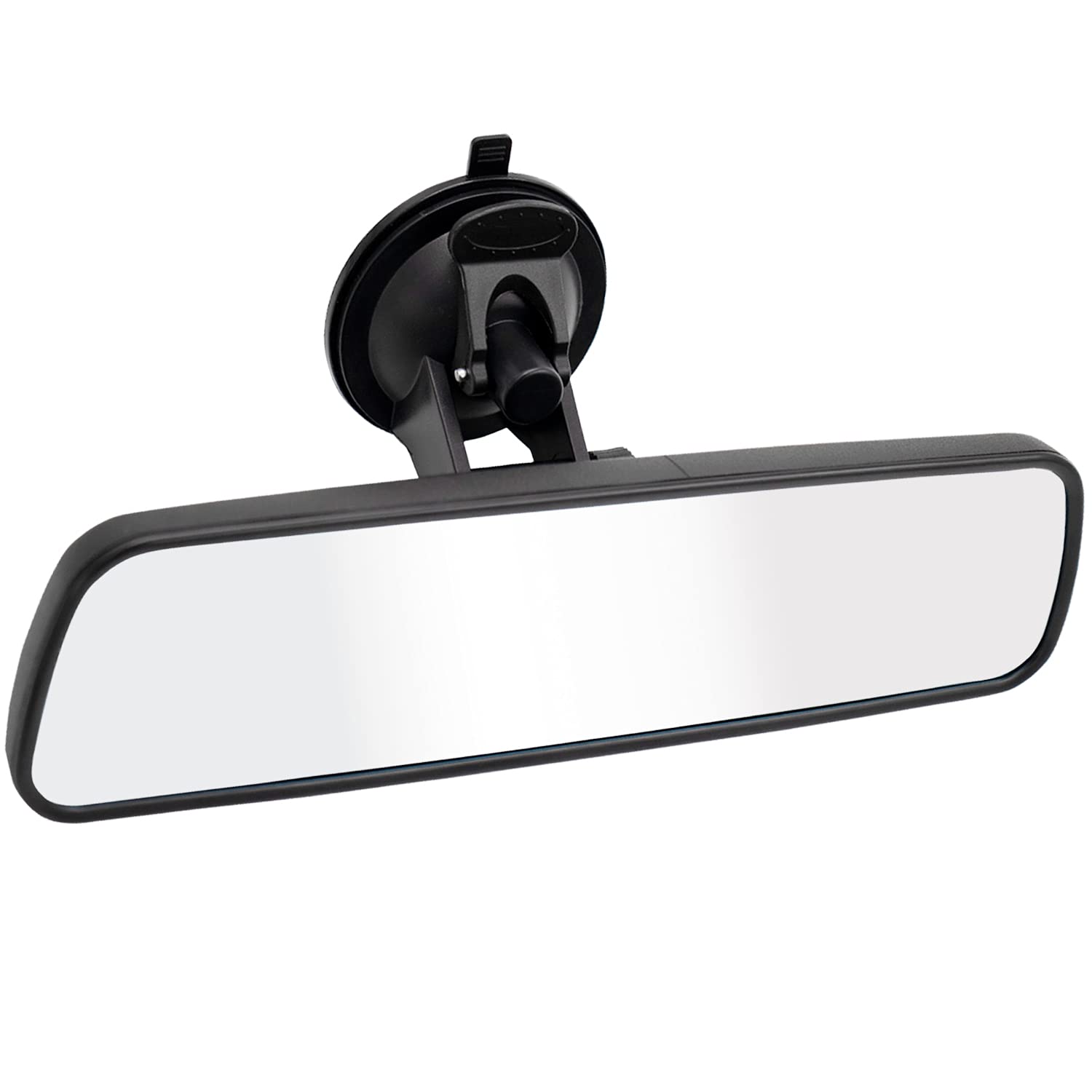 LECAMEBOR front view full-width mirror showing broad rear visibility benefit