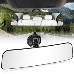 LECAMEBOR front view showing full trapezoid mirror and clean finish, improves rear visibility