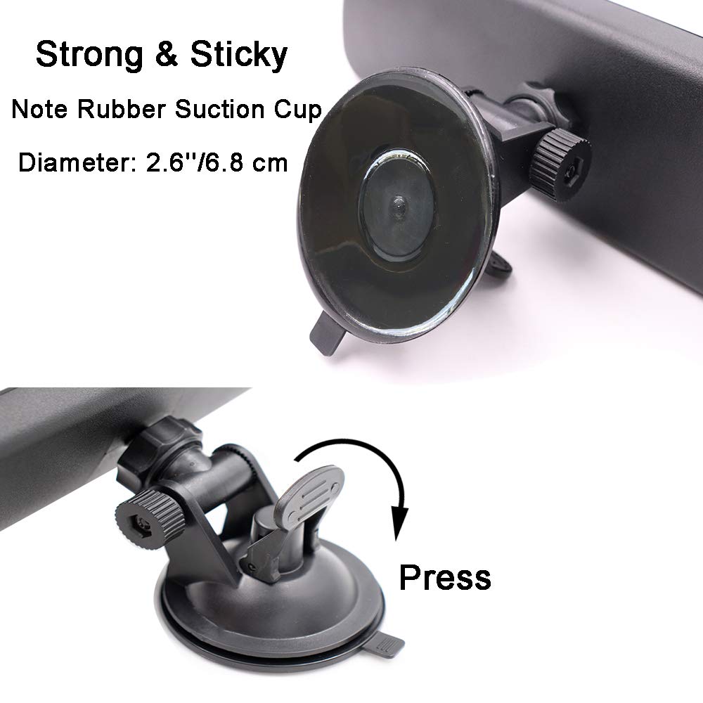 LECAMEBOR strong rubber suction cup close detail for stable, tool-free installation
