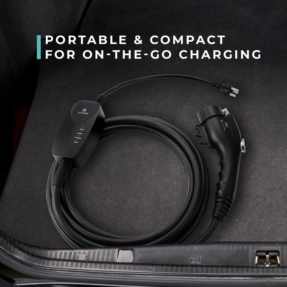 Lectron carrying case packed with charger and accessories for neat transport