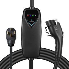 Lectron front view of portable charger showing compact design and fast charging