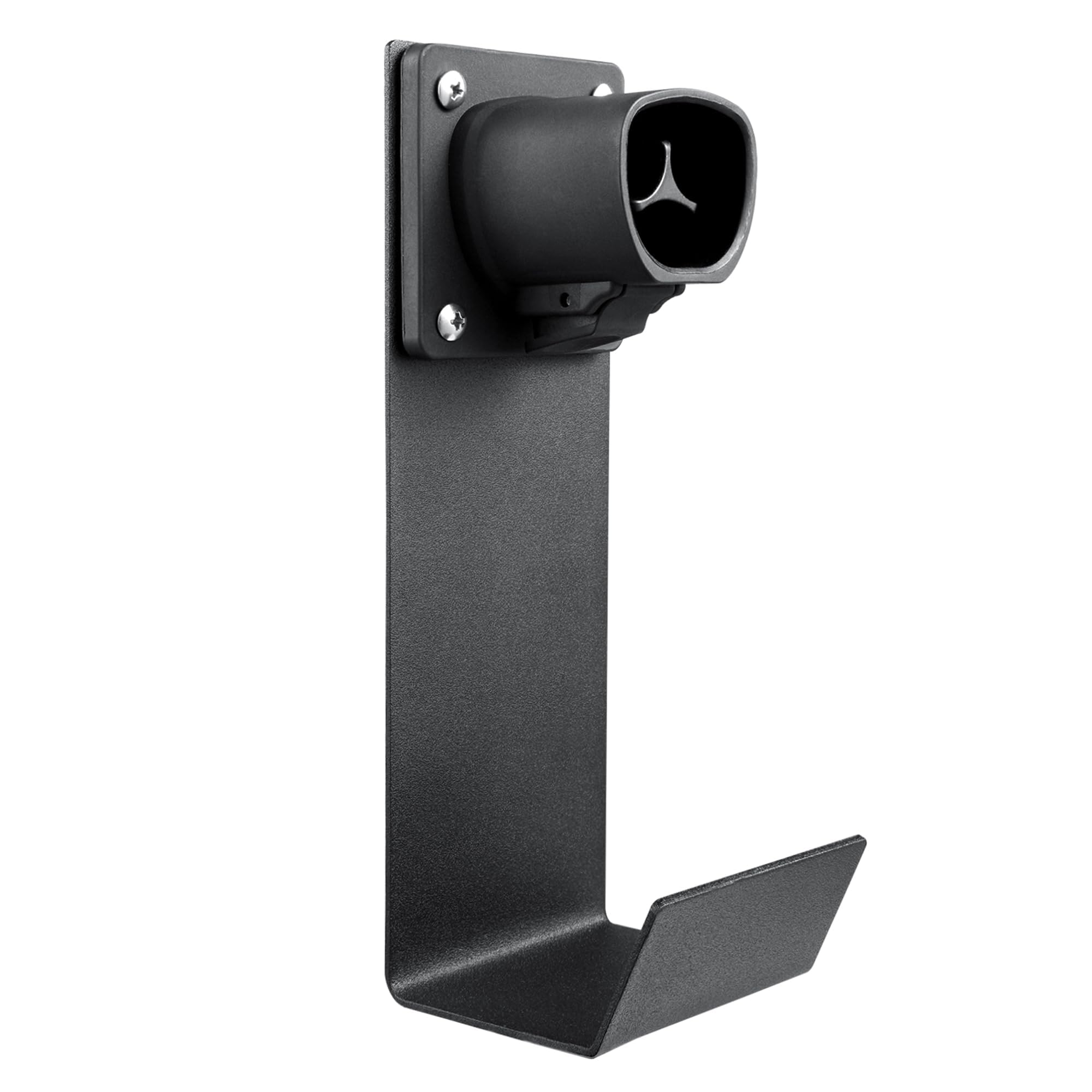 Lectron front view of dock securing Tesla NACS nozzle for tidy storage