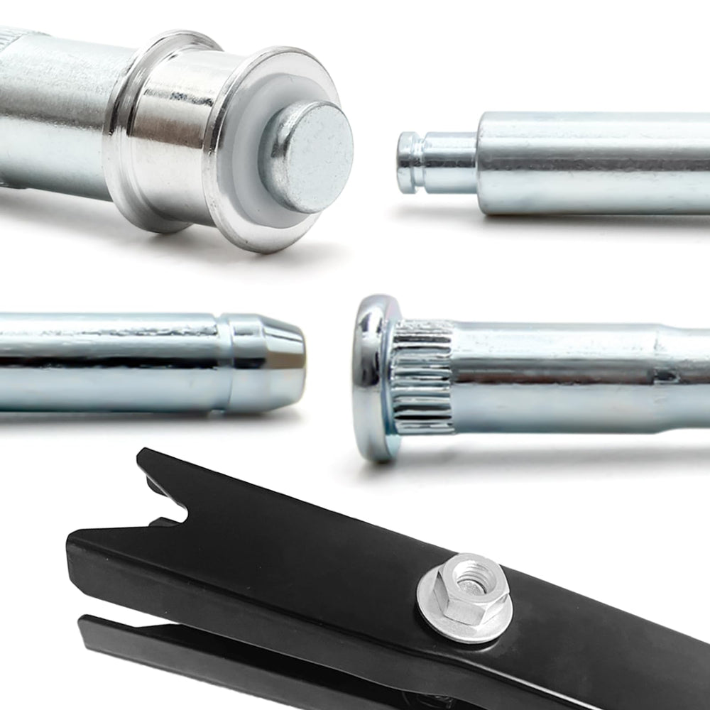 LEDAUT door spring tool held in hand demonstrating safe spring removal and easy installation