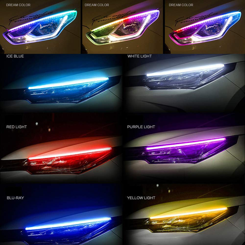 LEDCARE night drive lifestyle shot showing increased front visibility