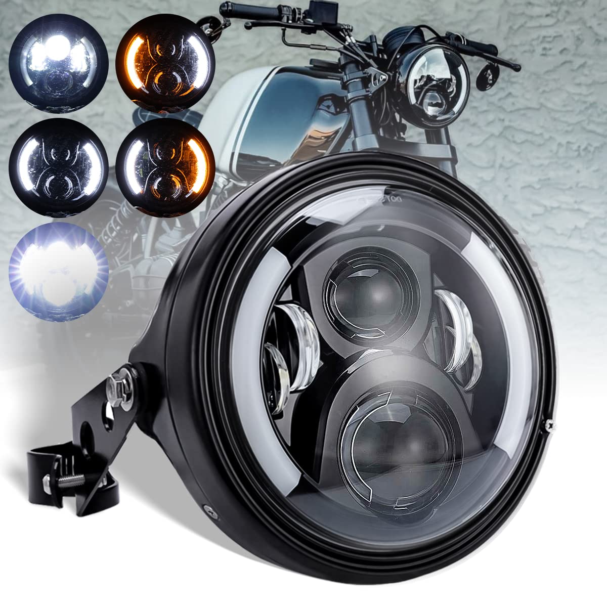 LEDOPPO front view showing headlight face and clear benefit of brighter road lighting