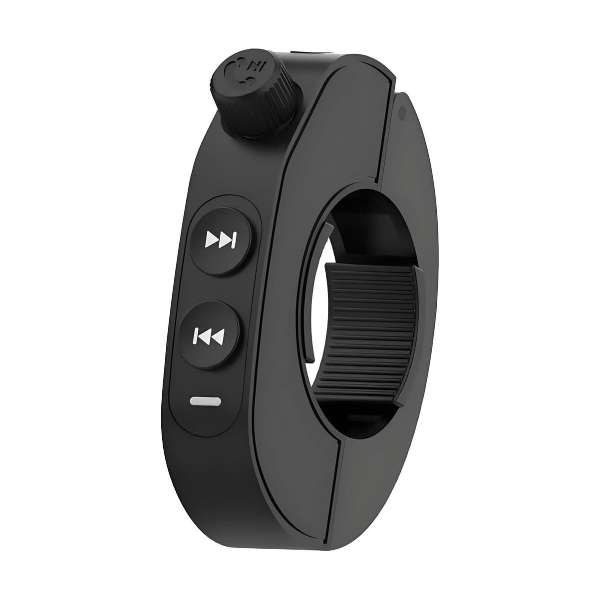 LEEGAKU front view of portable Bluetooth handlebar remote showing controls and form factor for safer riding