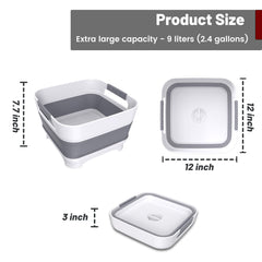 Leemeimei basin collapsed flat for compact storage and space-saving benefit