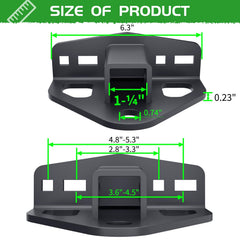 leevanoo close-up of slotted mounting bracket demonstrating versatile fitment