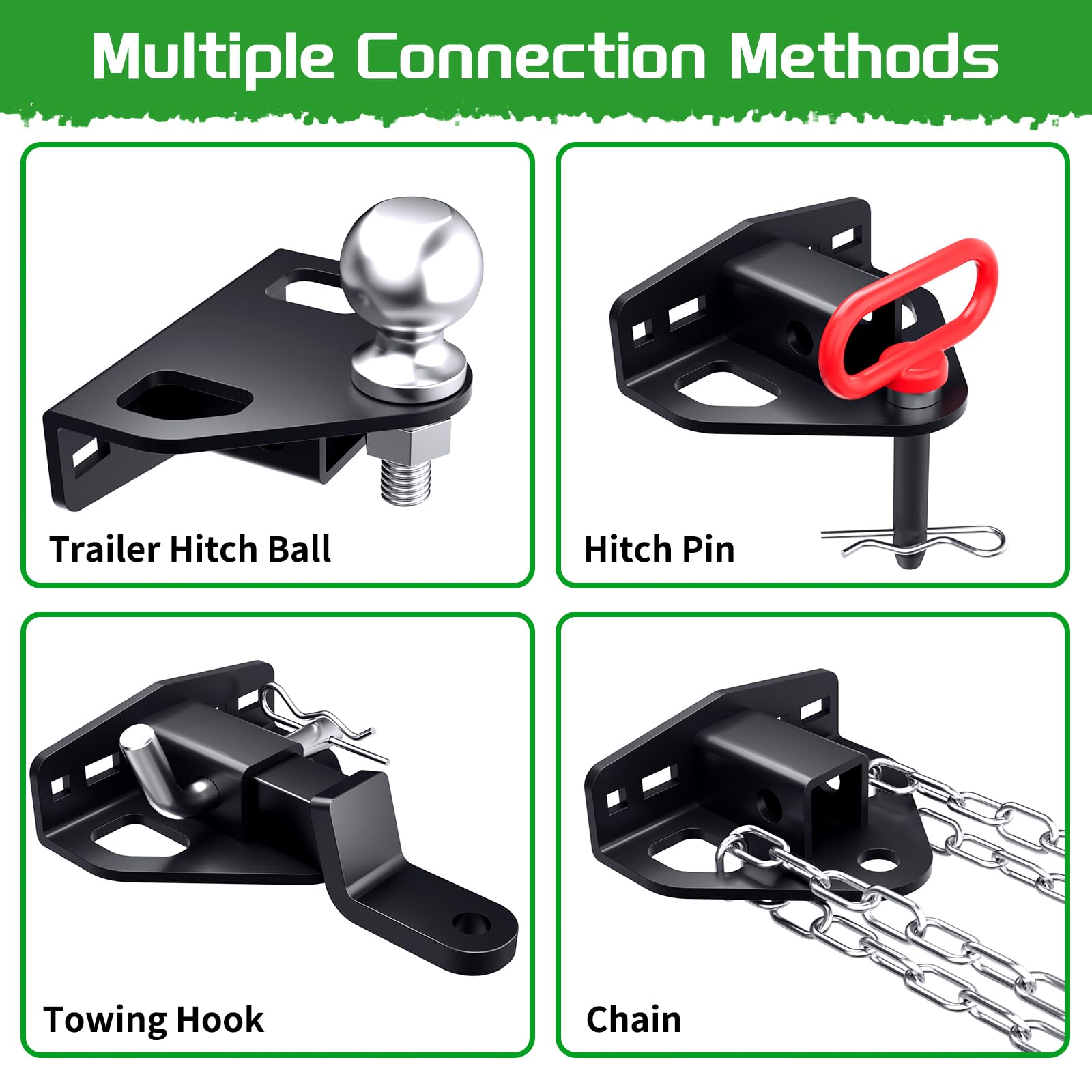 leevanoo hitch beside measuring tape showing bolt spacing adaptability for fit