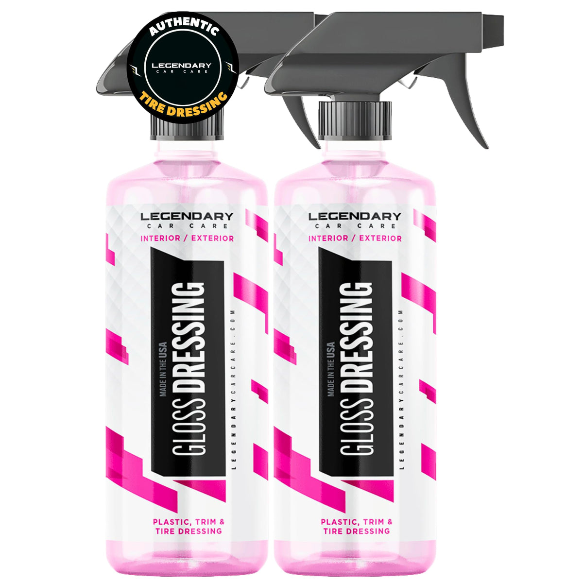 Legendary Car Care front packaging showing two 16oz bottles and clear labeling for quick identification