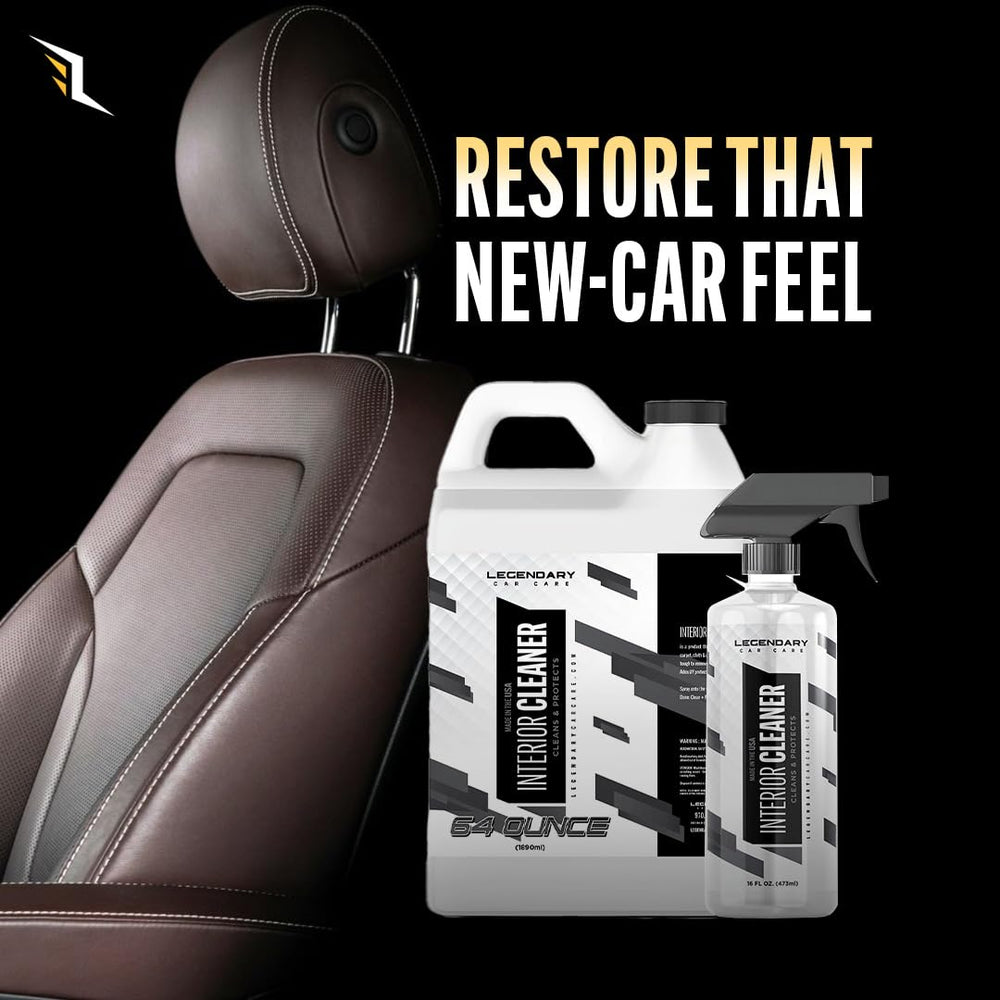 Legendary Car Care bottle in hand to show 16oz scale and easy handling