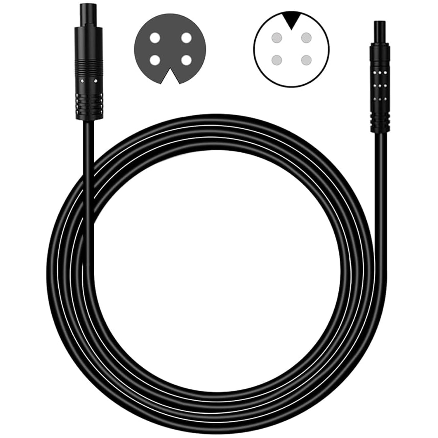 Leiboow full 78-inch extension cable laid out to show length and flexible PVC jacket benefit