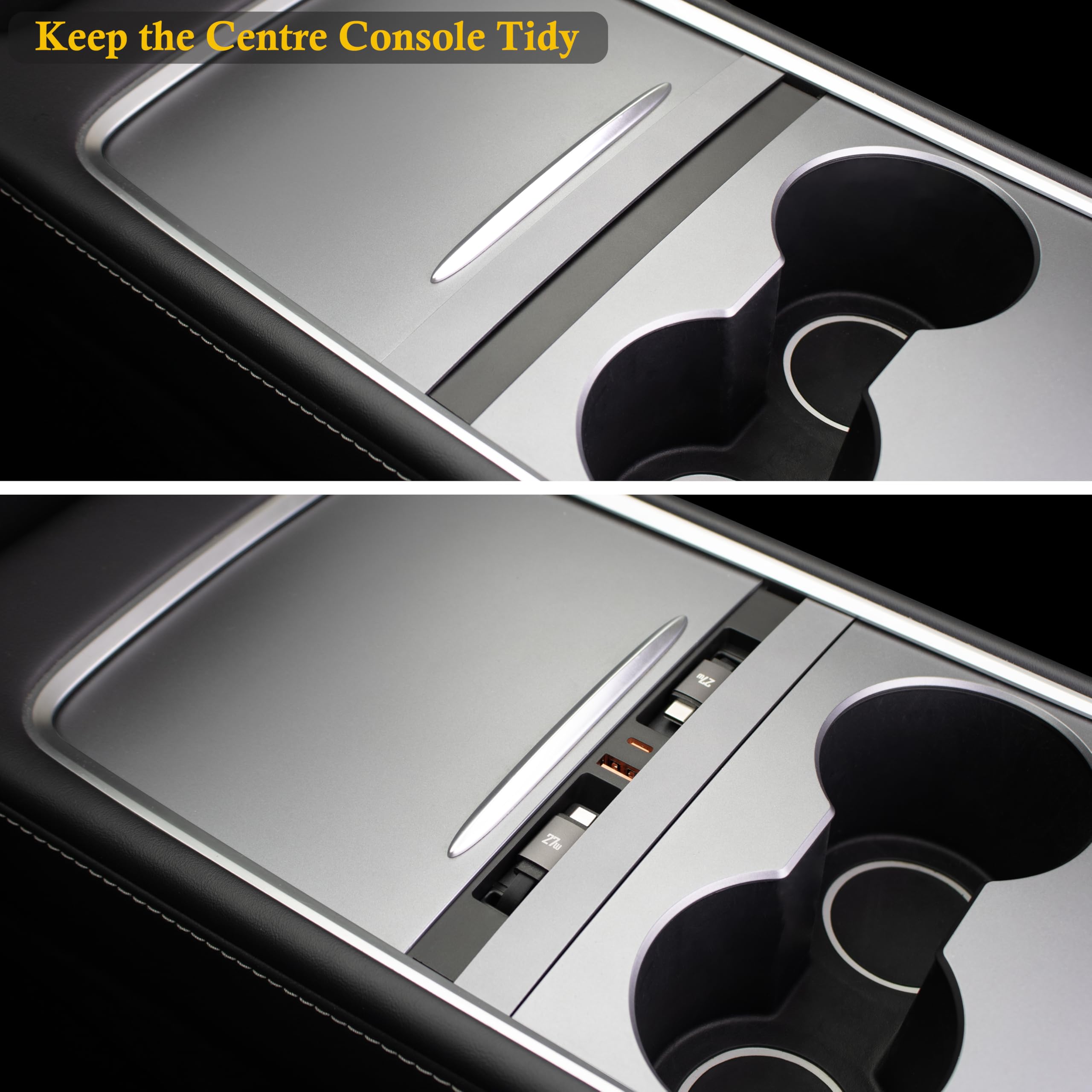 Leikaendi installed in centre console showing size fit and seamless factory look
