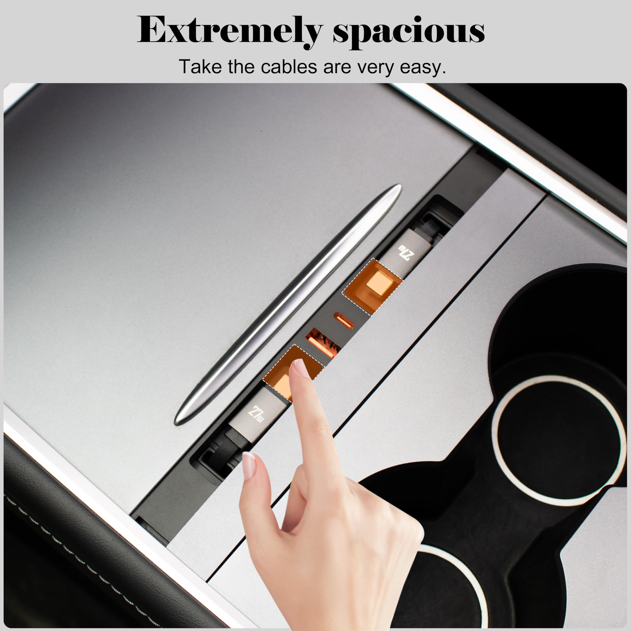 Leikaendi USB ports and connectors close-up highlighting charging-only design benefit