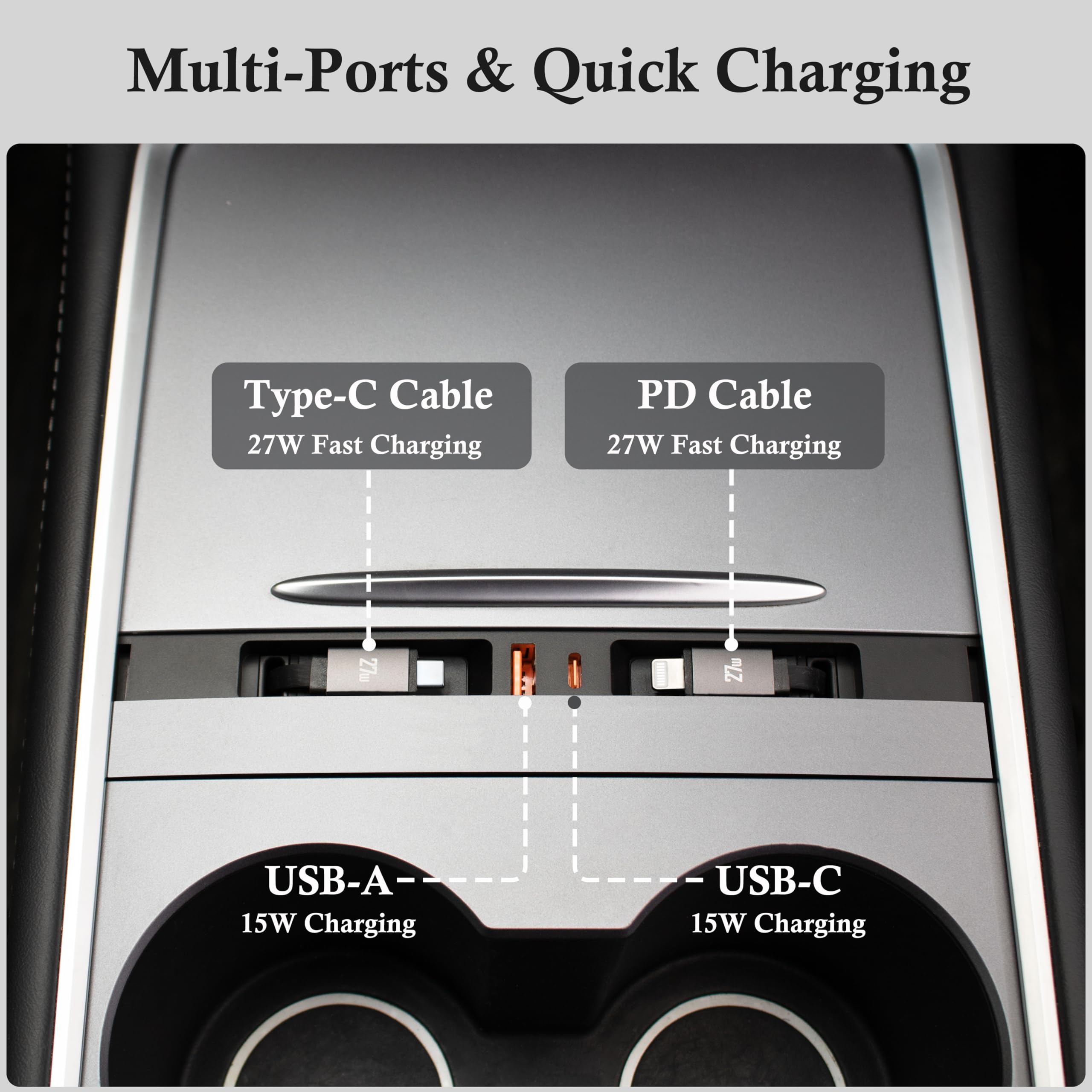 Leikaendi retractable Type-C and Lightning cables extended for fast charging convenience