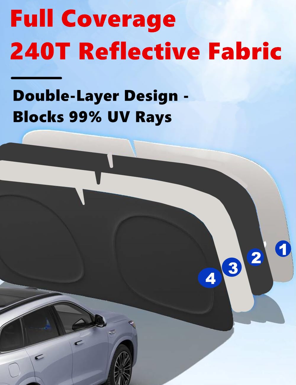 LEIMINMAOYI Velcro mirror attachment detail for quick secure installation