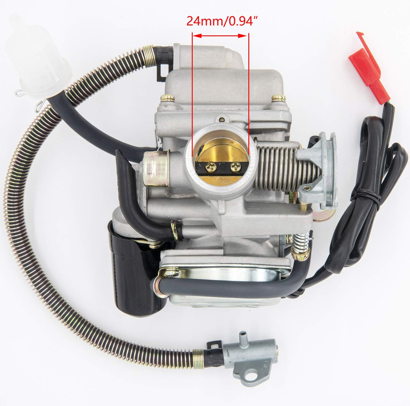 LEIMO KPARTS side detail highlighting electronic choke for easier starts