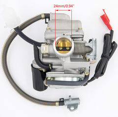 LEIMO KPARTS side detail highlighting electronic choke for easier starts