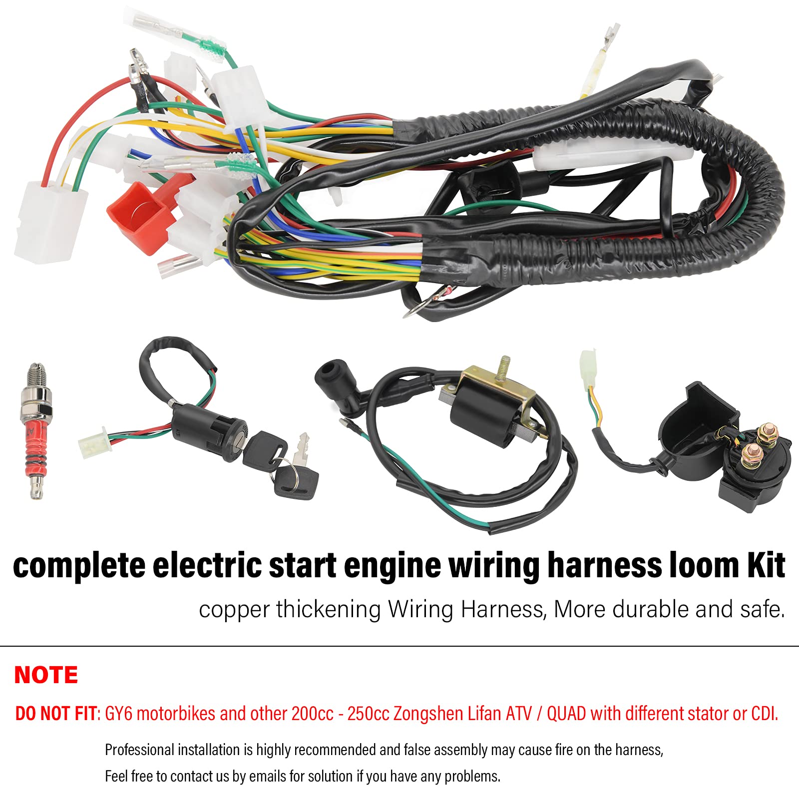 LEIMO KPARTS ignition coil and spark plug displayed for consistent ignition performance