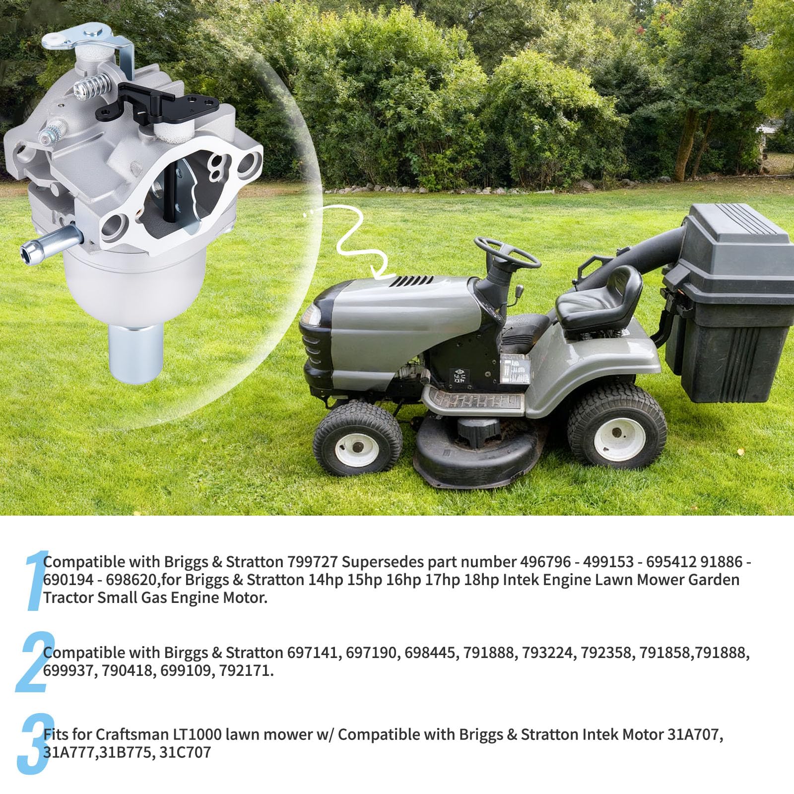 LEIMO KPARTS installed on Briggs Intek engine demonstrating direct-fit replacement benefit