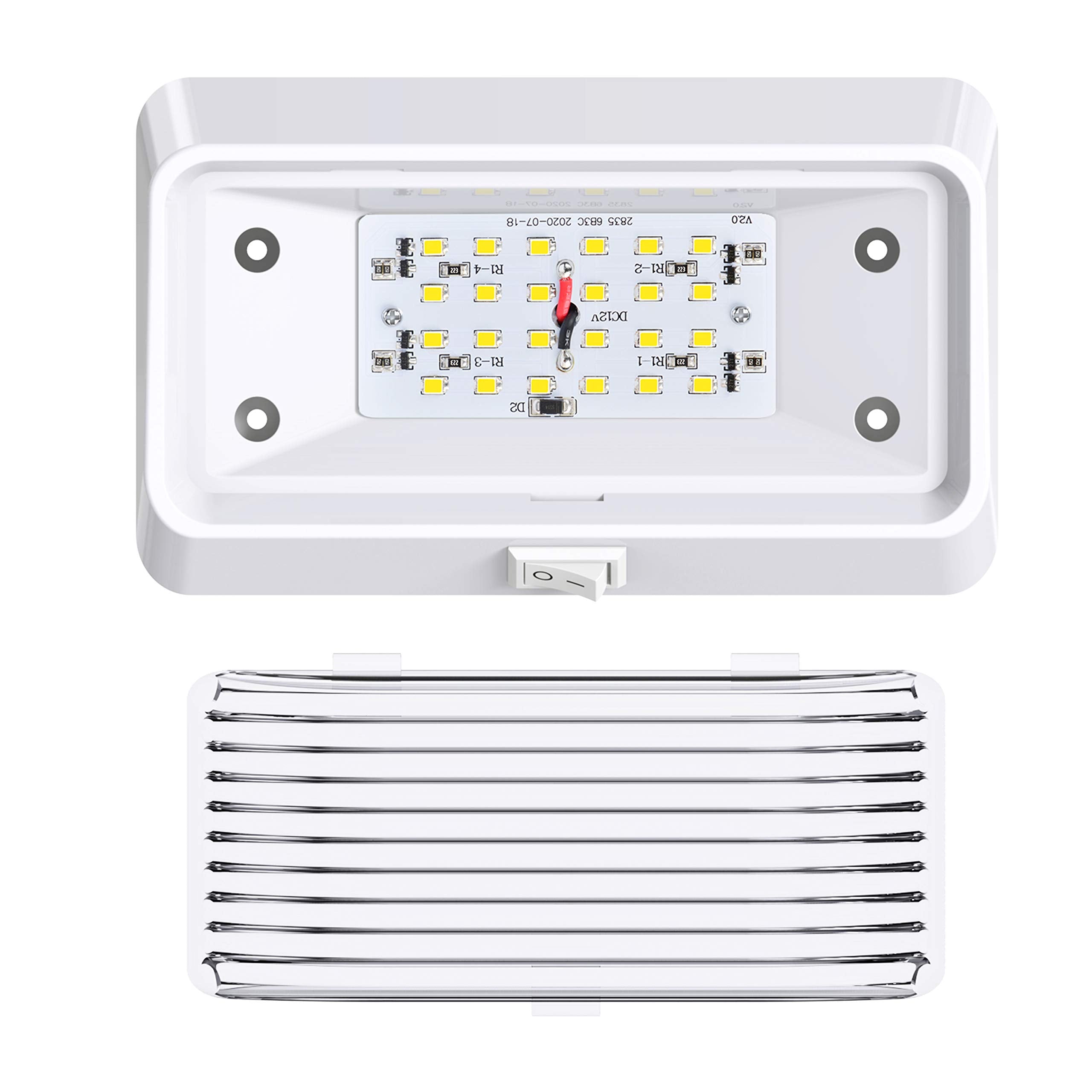 Leisure LED amber lens close-up showing reduced glare option for softer exterior lighting