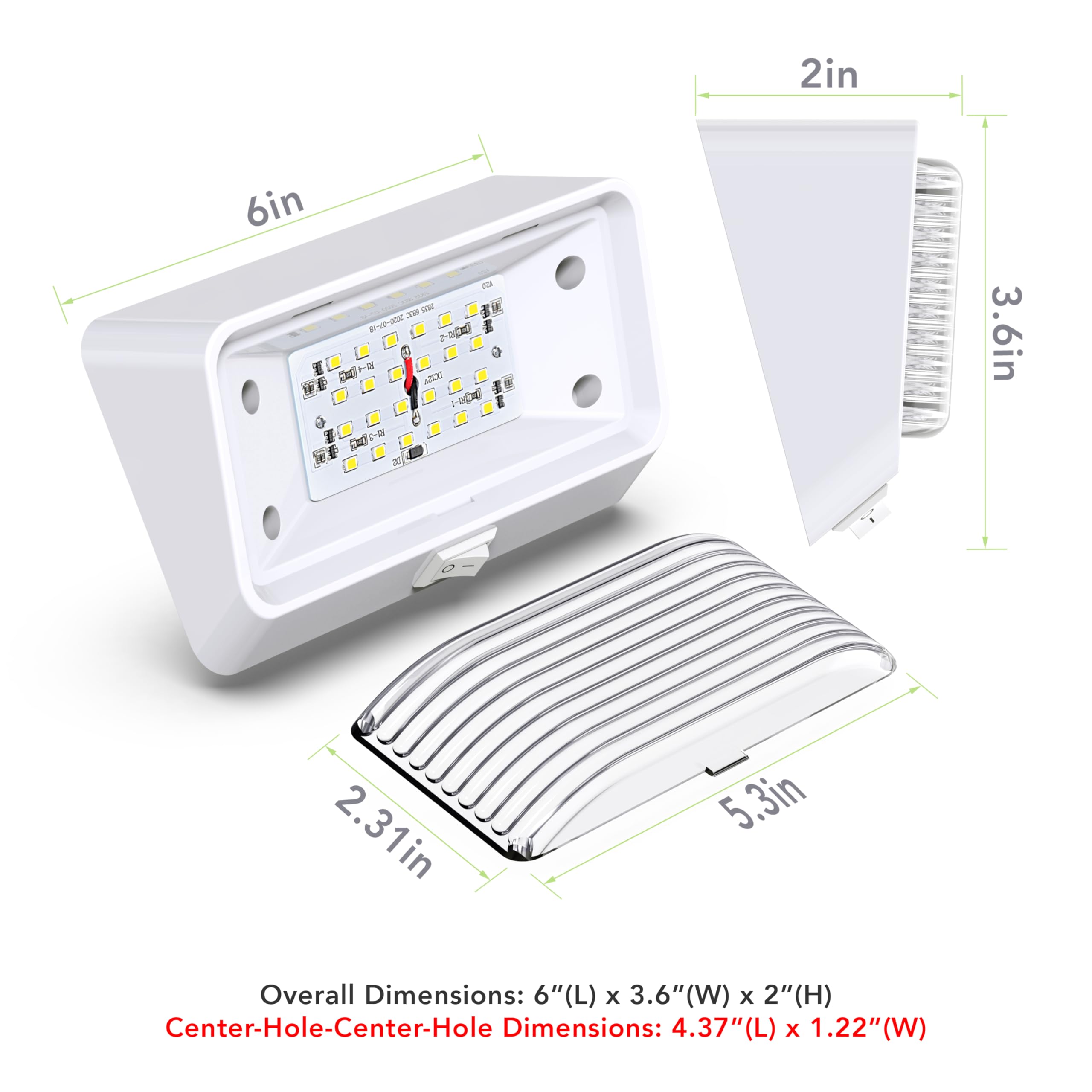 Leisure LED clear lens close-up highlighting bright cool-white output and improved visibility