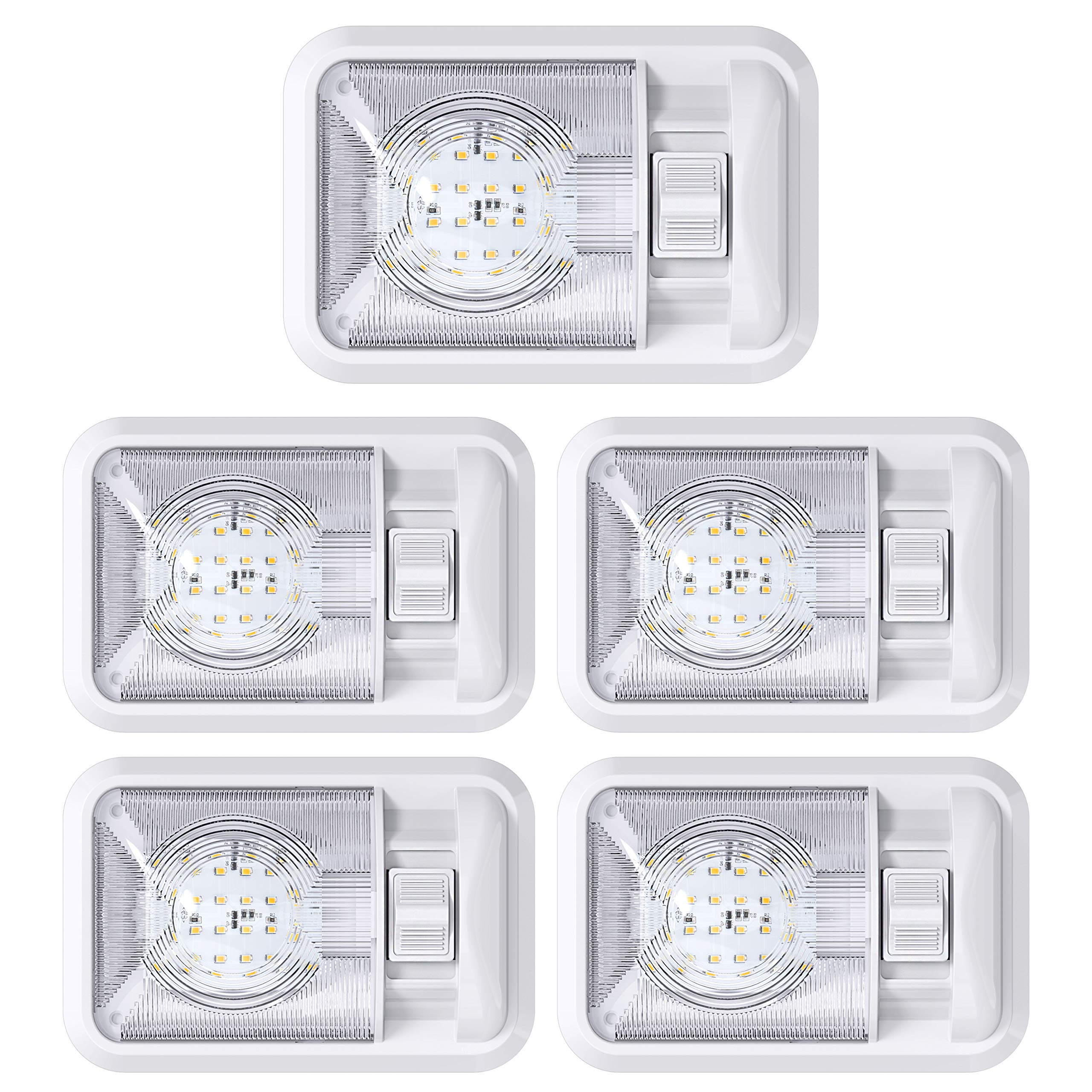 Leisure LED front view of dome light showing compact profile and even glow