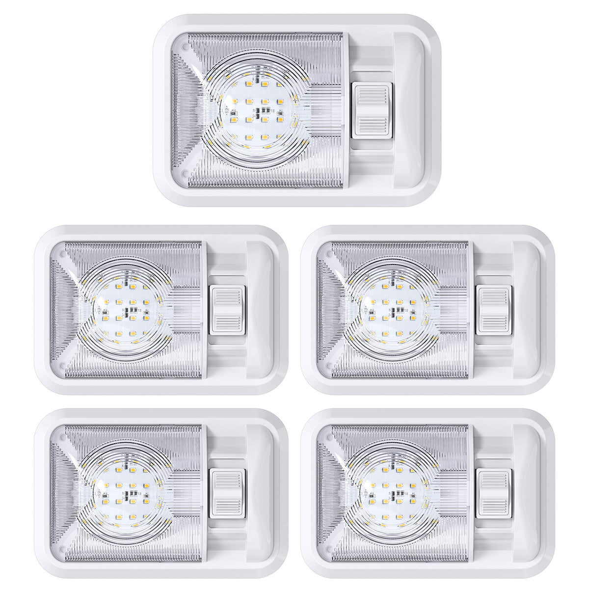 Leisure LED front view of dome light showing compact profile and even glow