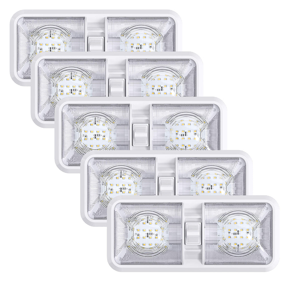 Leisure LED front view showing dual dome and bright natural white benefit