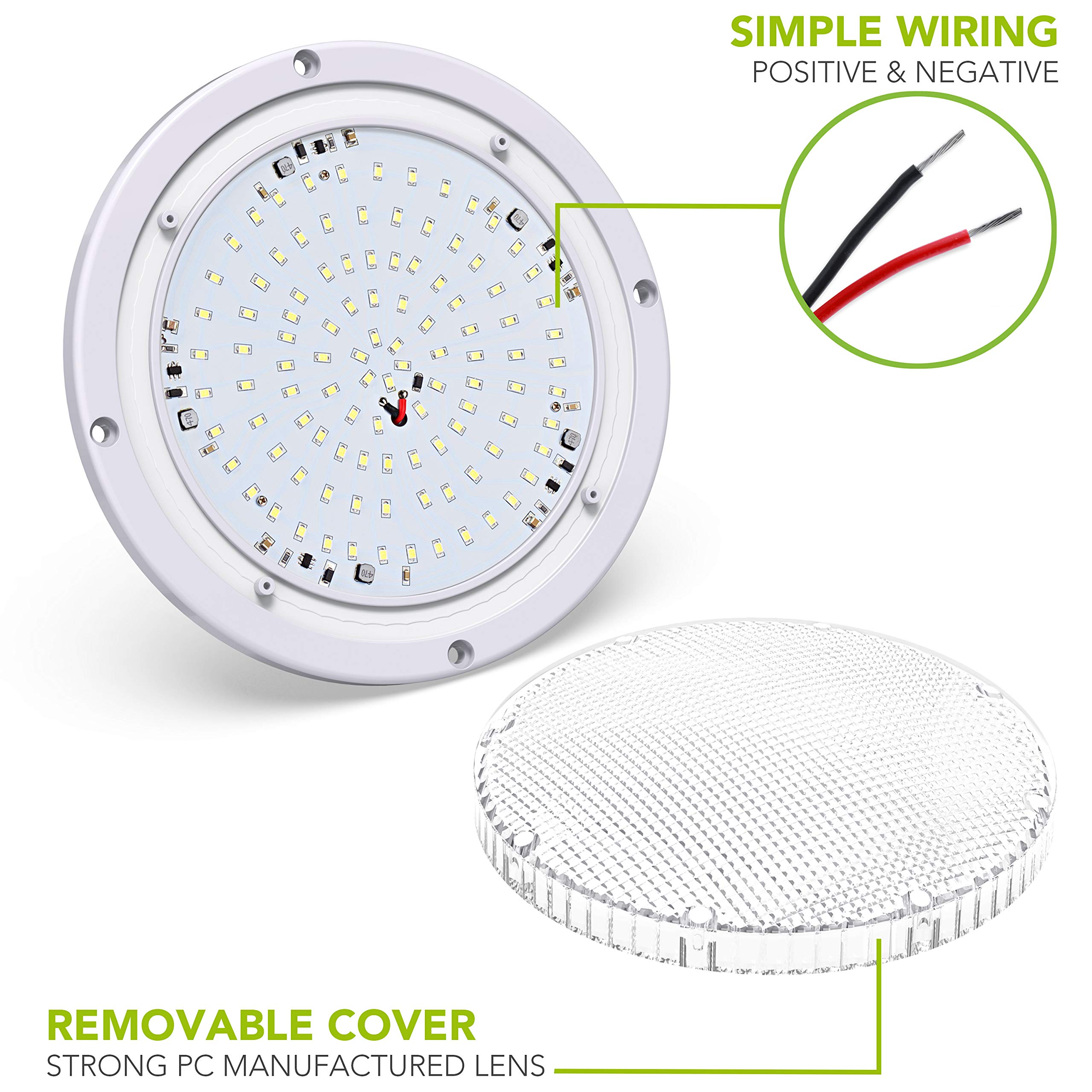 Leisure LED next to hand for scale showing compact 8.5 inch size