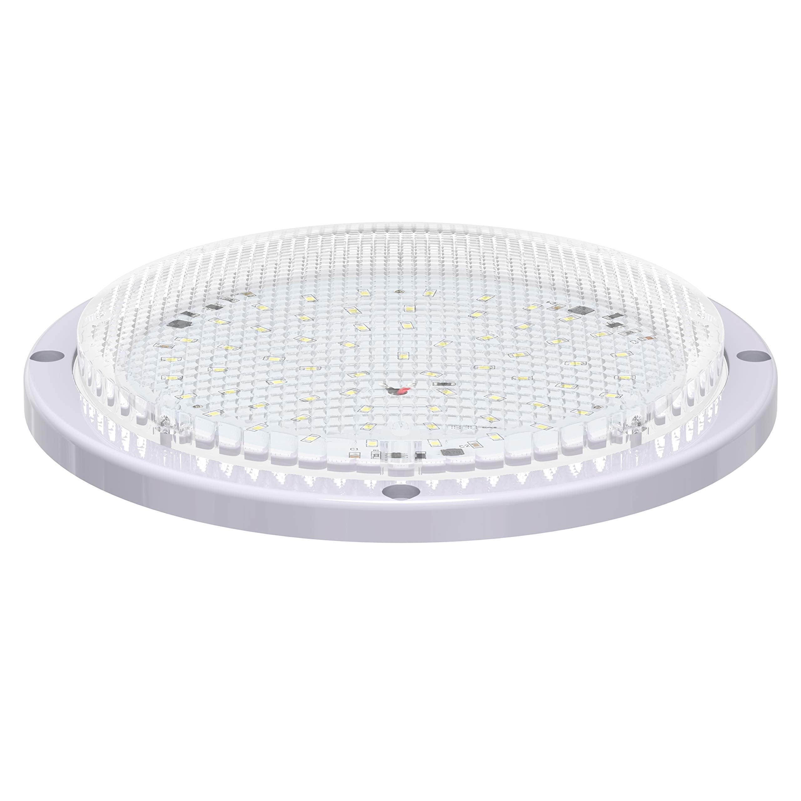 Leisure LED textured lens detail improving glare reduction and spread