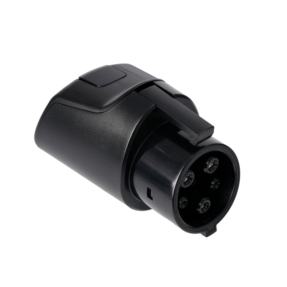 LENZ adapter front view showing connector and compact size for convenient charging