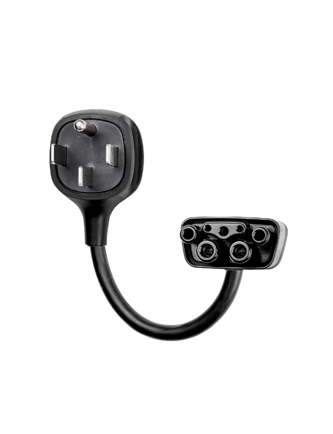 LENZ adapter front view showing plug and secure fit for safe charging
